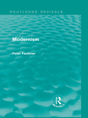cover image of Modernism (Routledge Revivals)